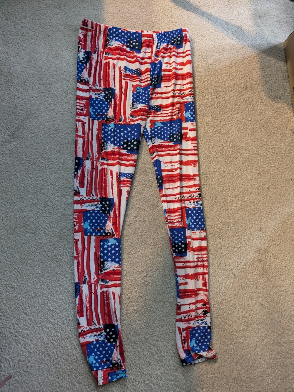 Two Left‎ Feet "Stars & Stripes" Patriotic Leggings 🇺🇸